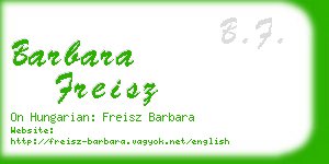 barbara freisz business card